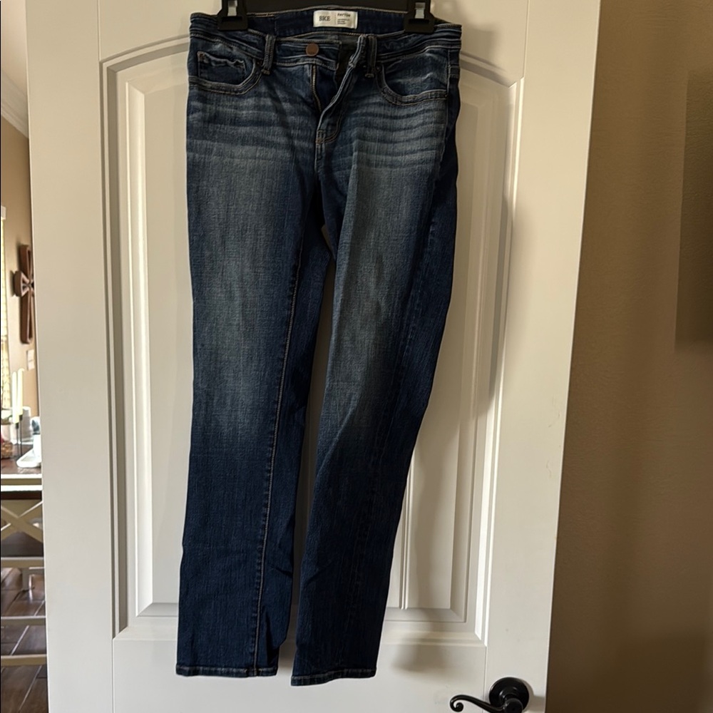 BKE Blue Straight Leg Jeans with Natural Fading